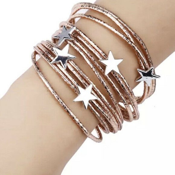Allyes Jewelry - NEW Allyes Bohemian Wrap Bracelet Stars Rose Gold